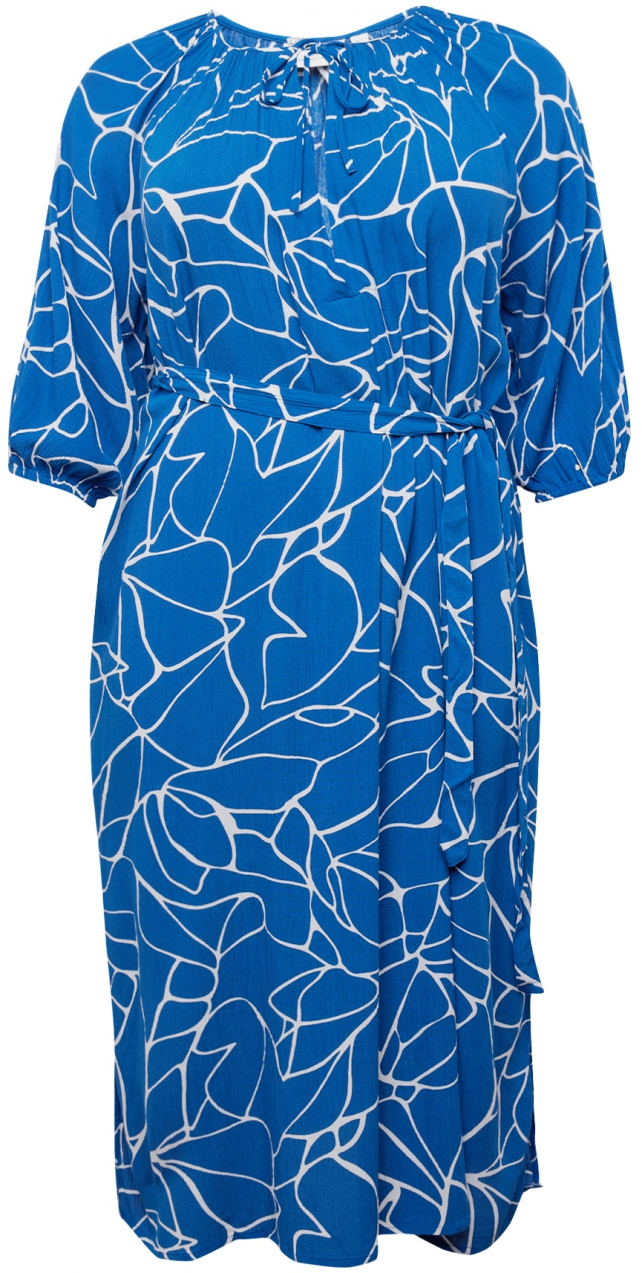 ONLY Carmakoma Šaty 'CARELICIA'  modrá / biela