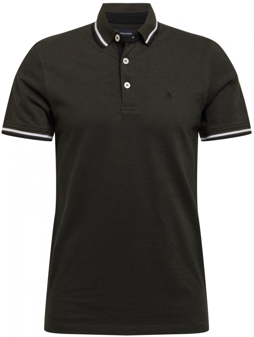 JACK & JONES Tričko 'JJEPaulos'  tmavosivá / biela