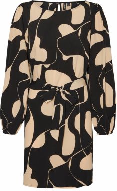 VERO MODA Šaty 'VMLYDIA'  svetlobéžová / čierna