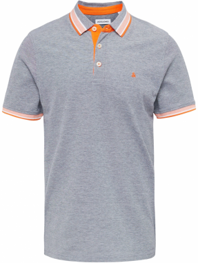 JACK & JONES Tričko 'JJEPaulos'  dymovo modrá / mandarínková / biela