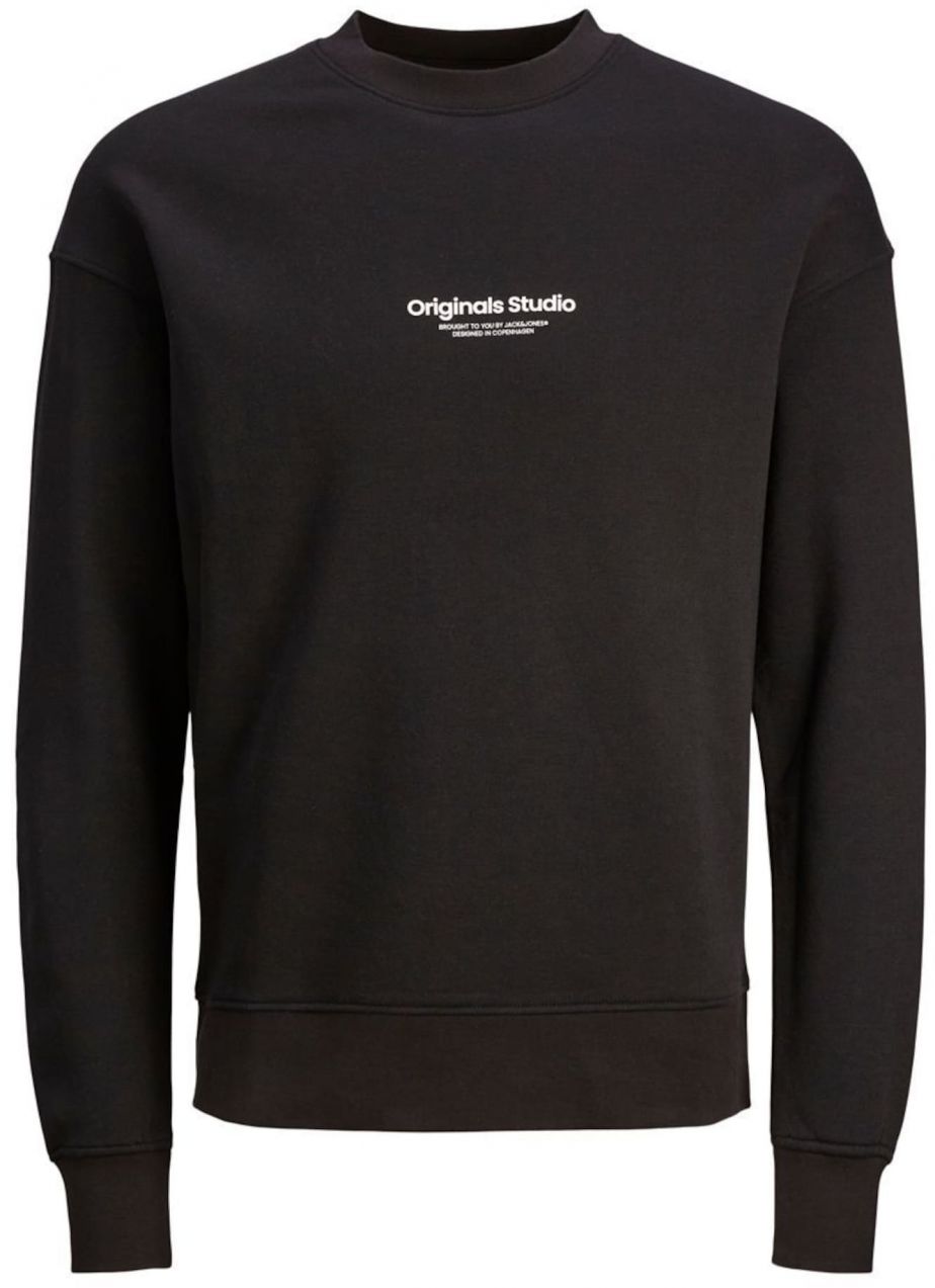JACK & JONES Mikina 'JORVesterbro'  čierna / biela