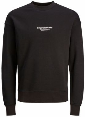 JACK & JONES Mikina 'JORVesterbro'  čierna / biela