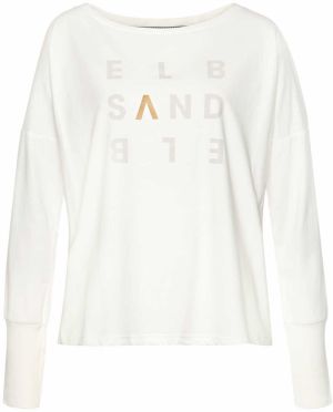 Elbsand Tričko  piesková / sivá / biela