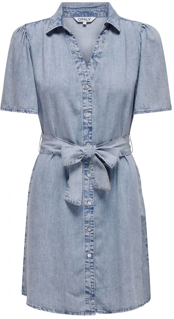 ONLY Košeľové šaty  modrá denim
