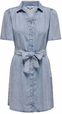 ONLY Košeľové šaty  modrá denim