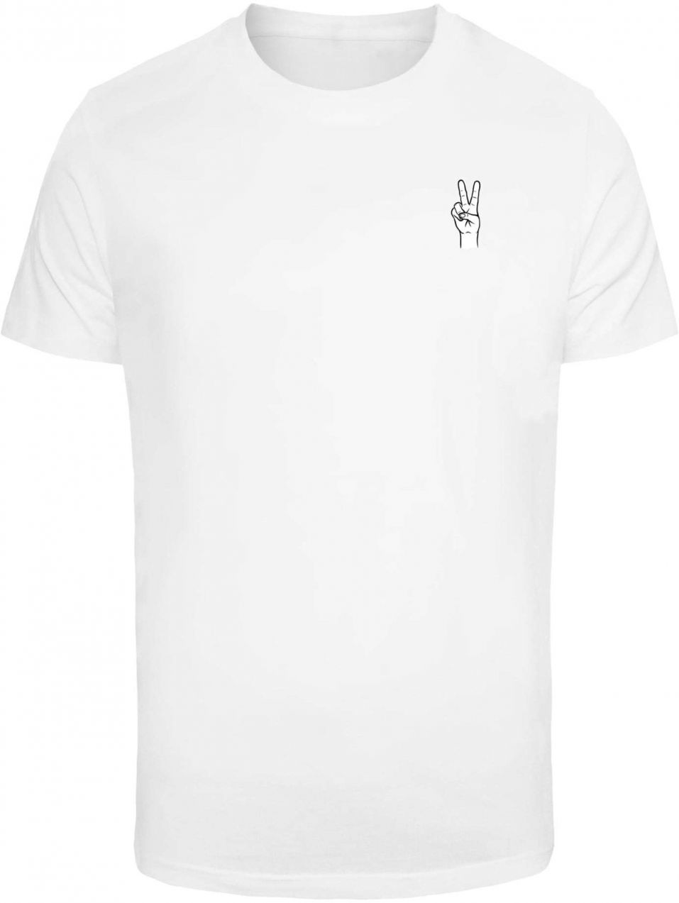 Mister Tee Tričko 'Peace Hand'  čierna / biela
