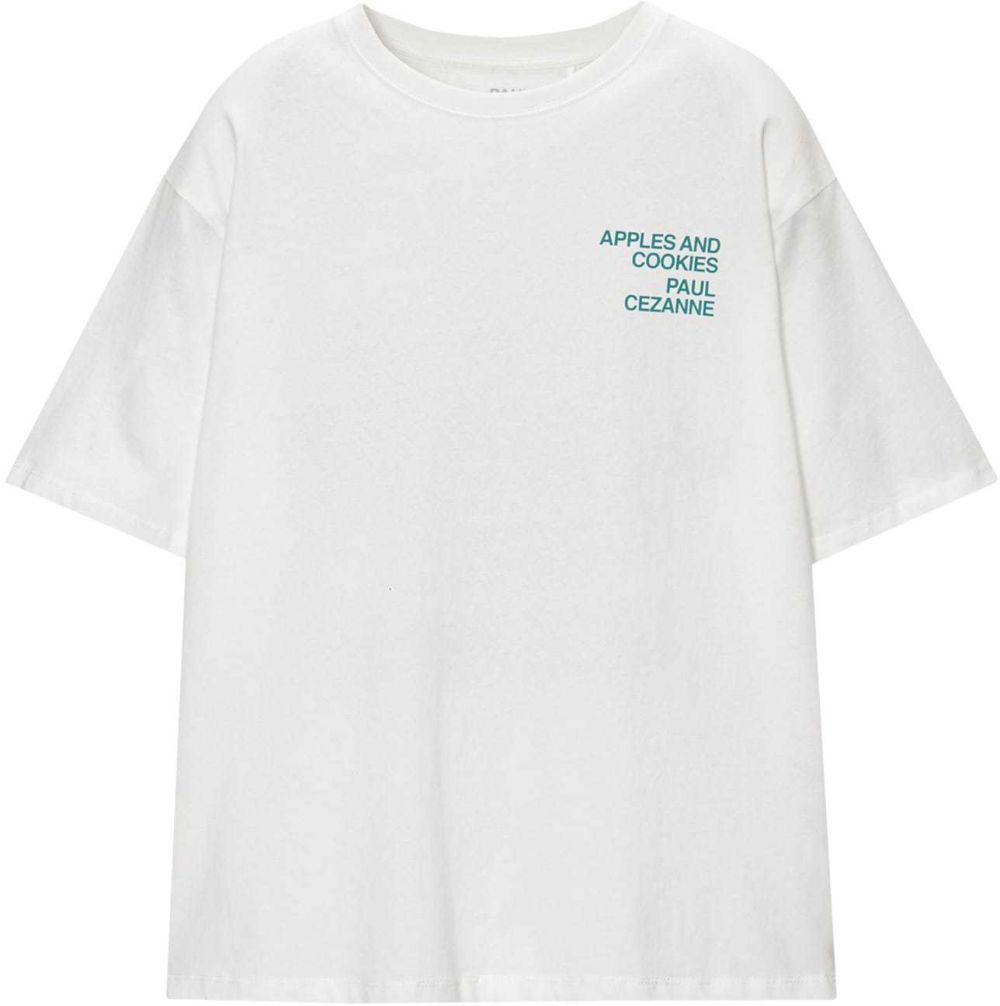 Pull&Bear Tričko  petrolejová / oranžová / červená / biela