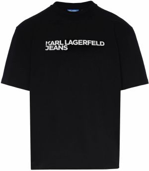 KARL LAGERFELD JEANS Tričko  čierna / biela