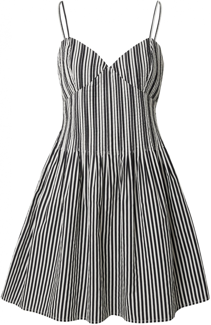 TOPSHOP Letné šaty  sivá / čierna / biela