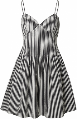 TOPSHOP Letné šaty  sivá / čierna / biela