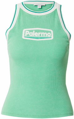 TOPSHOP Top 'Palermo'  nefritová / svetlozelená / biela
