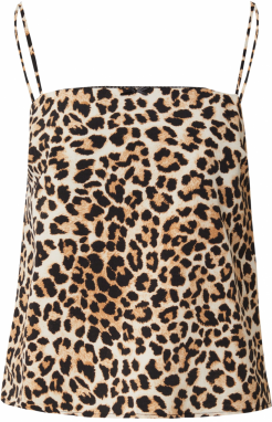 TOPSHOP Top  slonová kosť / mokka / čierna