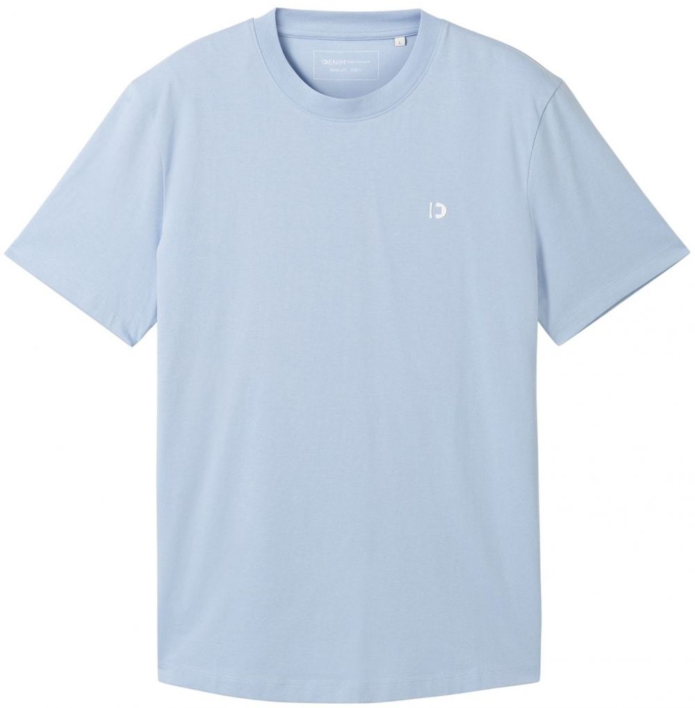 TOM TAILOR DENIM Tričko  modrosivá / biela