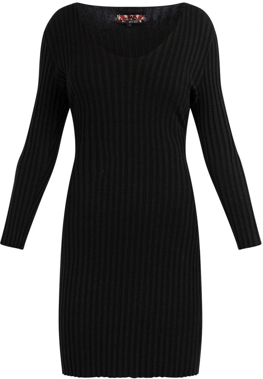 myMo ROCKS Pletené šaty  čierna