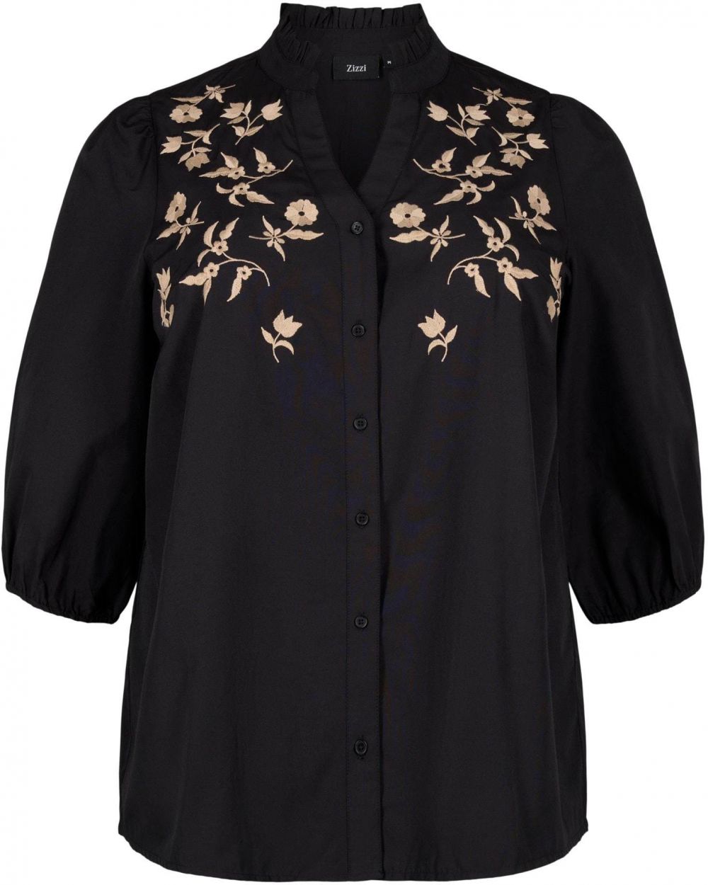 Zizzi Blúzka 'ESIDSE'  béžová / čierny denim