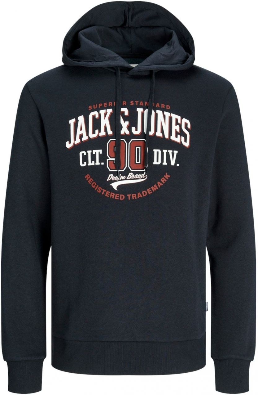 JACK & JONES Mikina  námornícka modrá / karmínovo červená / biela