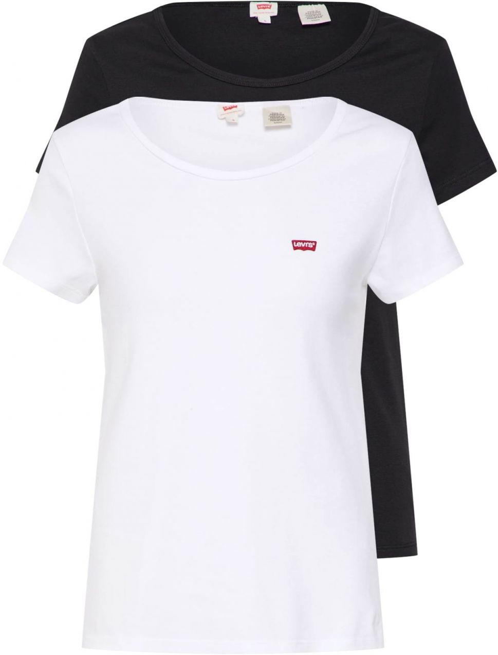 LEVI'S ® Tričko '2 Pack Crewneck Tee'  čierna / biela