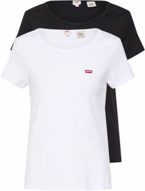 LEVI'S ® Tričko '2 Pack Crewneck Tee'  čierna / biela