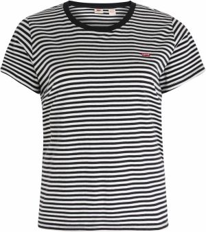 Levi's® Plus Tričko 'The Perfect Tee '  vínovo červená / čierna / biela