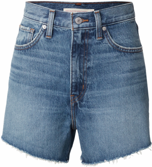 LEVI'S ® Džínsy 'High Waisted Mom Short'  modrá denim / hnedá / ohnivo červená / biela