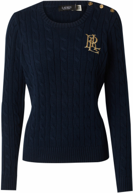 Lauren Ralph Lauren Sveter  námornícka modrá / zlatá