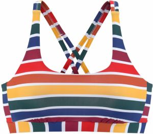 LASCANA Bikinový top 'Pride'  žltá / tmavozelená / tmavooranžová / červená