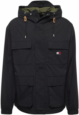 Tommy Jeans Prechodná parka  čierna