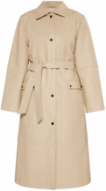 faina Prechodný kabát  biela ako vlna