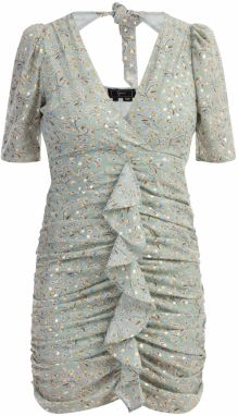 faina Šaty  piesková / modrosivá / pastelovo zelená / biela