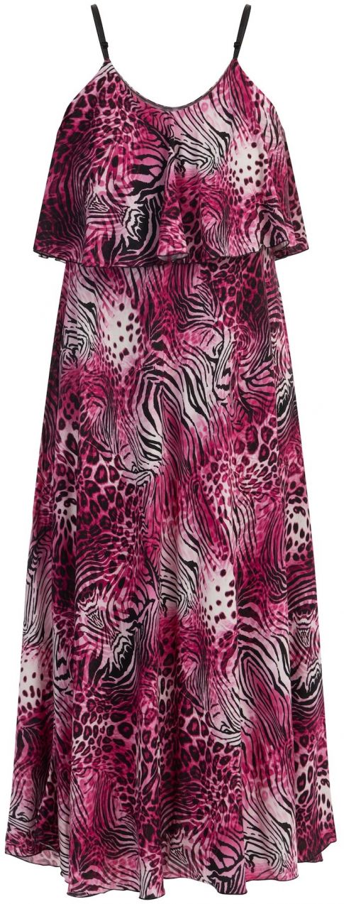 faina Letné šaty  ružová / fuksia / čierna / biela