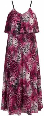 faina Letné šaty  ružová / fuksia / čierna / biela