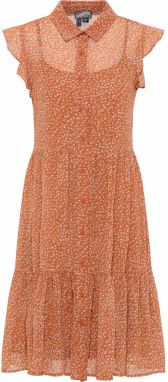 DreiMaster Vintage Košeľové šaty  svetlomodrá / svetlozelená / oranžová / biela