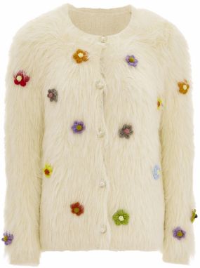 IZIA Kardigán  antracitová / kiwi / fialová / biela ako vlna