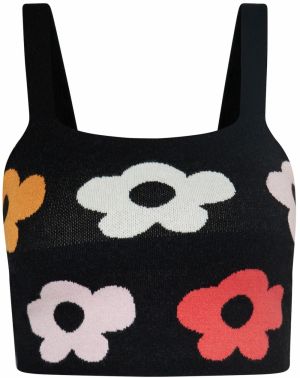swirly Top  zmiešané farby / čierna