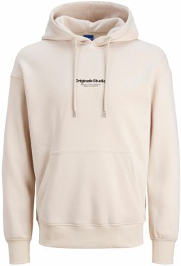 JACK & JONES Mikina 'JORVesterbro'  béžová / čierna