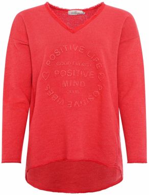 Zwillingsherz Mikina 'Positive Mind'  červená