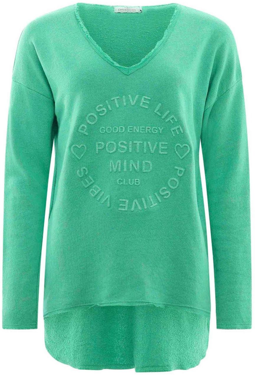 Zwillingsherz Mikina 'Positive Mind'  mätová