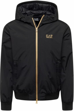 EA7 Emporio Armani Prechodná bunda  zlatá / čierna