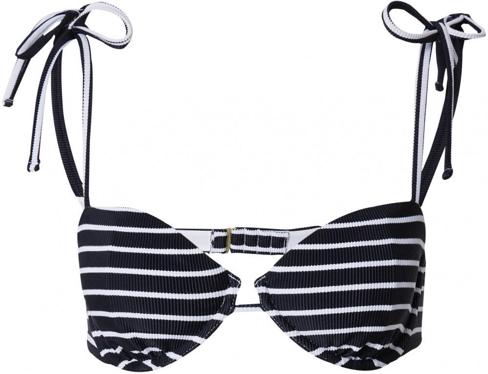 Abercrombie & Fitch Bikinový top  čierna / šedobiela