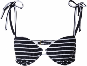 Abercrombie & Fitch Bikinový top  čierna / šedobiela