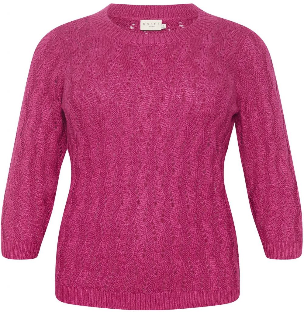 KAFFE CURVE Sveter 'Lana'  fuksia