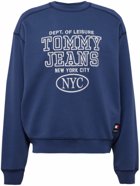 Tommy Jeans Mikina 'Prep Explorer'  námornícka modrá / biela