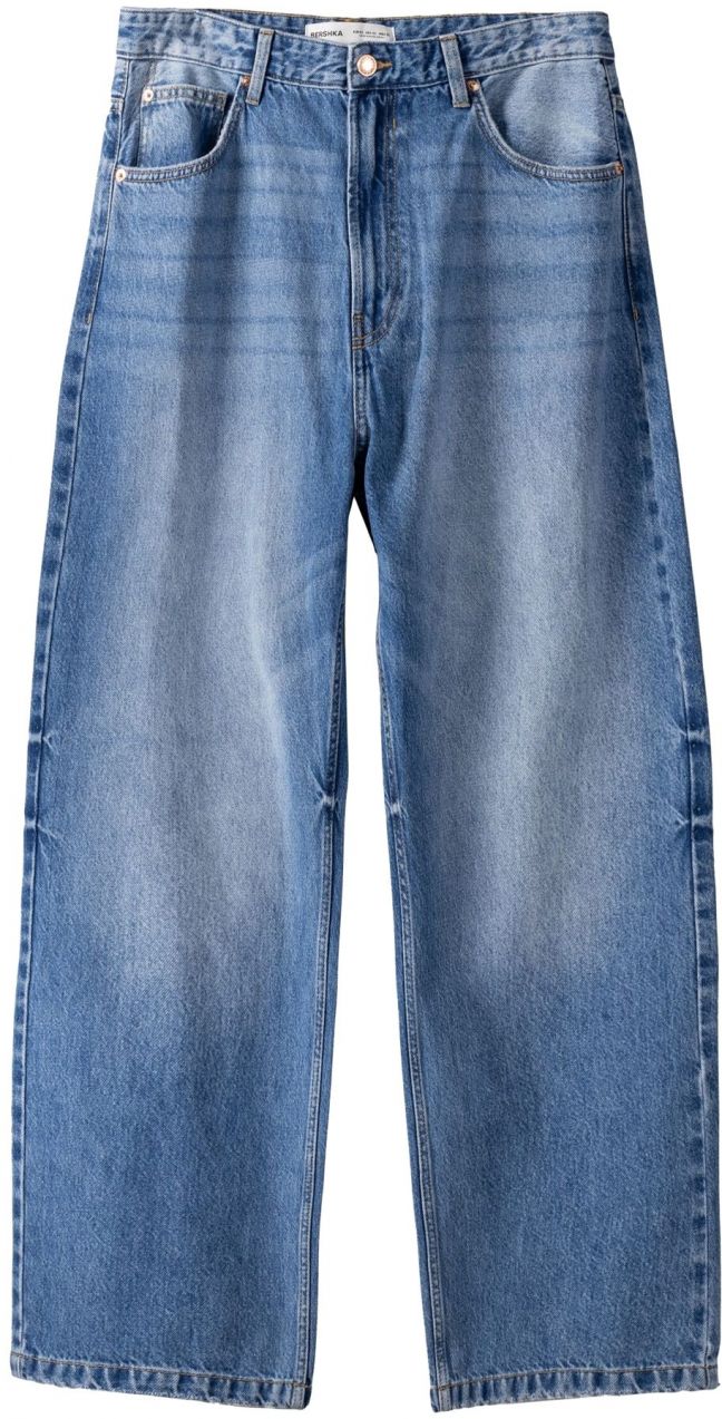Bershka Džínsy  modrá denim