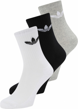 ADIDAS ORIGINALS Ponožky 'Trefoil'  sivá melírovaná / čierna / biela
