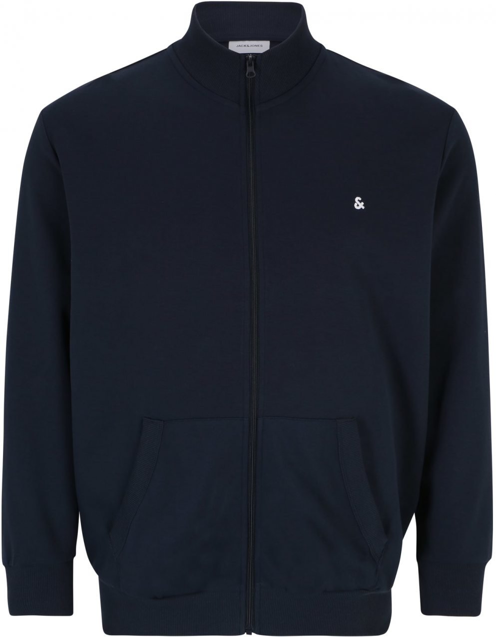 Jack & Jones Plus Tepláková bunda 'JJEPaulos'  námornícka modrá / biela
