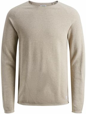 JACK & JONES Sveter 'JJEHill'  tmavobéžová