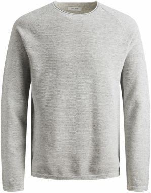 JACK & JONES Sveter 'JJEHill'  sivá melírovaná