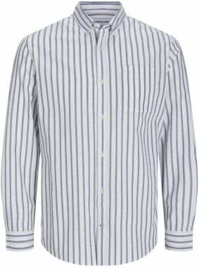 Jack & Jones Plus Košeľa 'Oxford'  tmavomodrá / biela