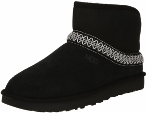 UGG Nízke čižmy 'Classic Mini'  čierna / biela