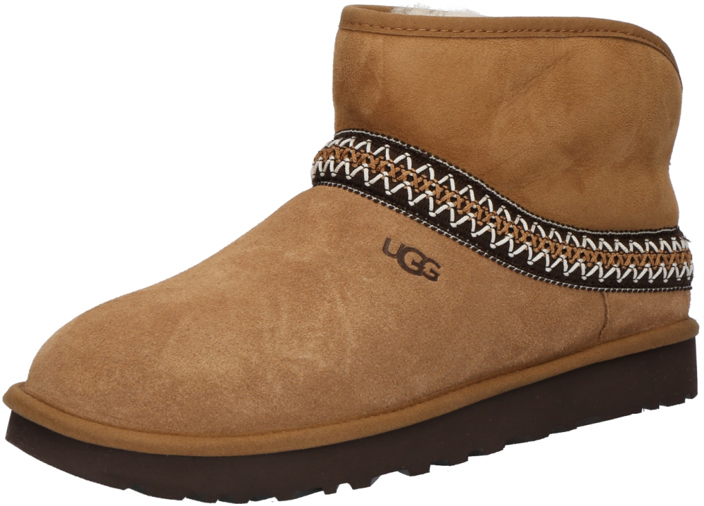 UGG Nízke čižmy 'Classic Mini'  hnedá / čierna / biela